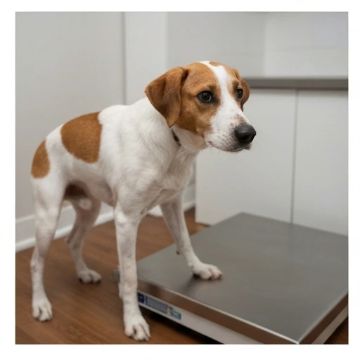 Dog during a veterinary consultation